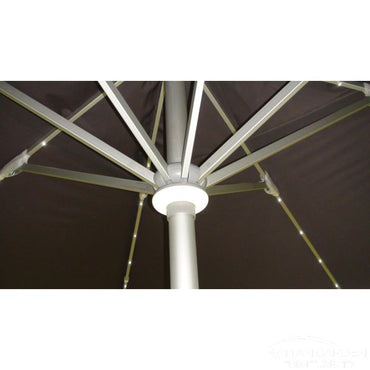 The Ultra 4m x 4m Square LED Fully Remote Parasol in Grey