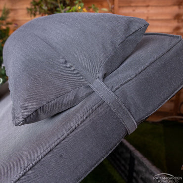 Serena Rattan Deluxe Extra Wide Wheeled Lounger