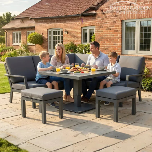 Aluminium ALEXANDER Corner Sofa with Adjustable Table