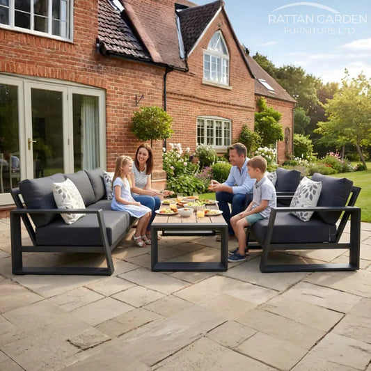 Aluminium EUROPA 3 Seat 4 Piece Sofa Set