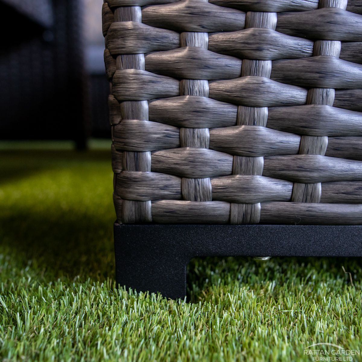 Rattan Platinum Madison Corner Dining Set With Fire Pit