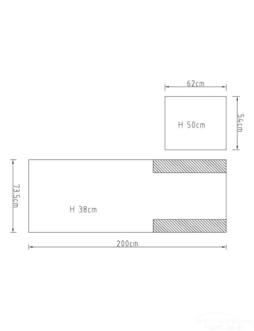 Deluxe Aluminum Sun Lounger With Side Table