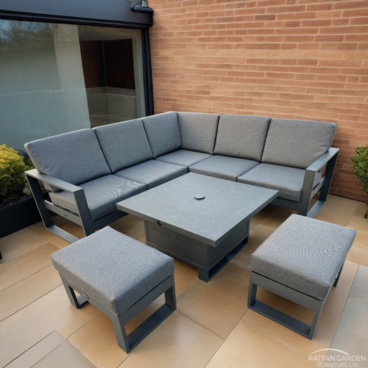 Zachary Corner Dining Set With Adjustable Table