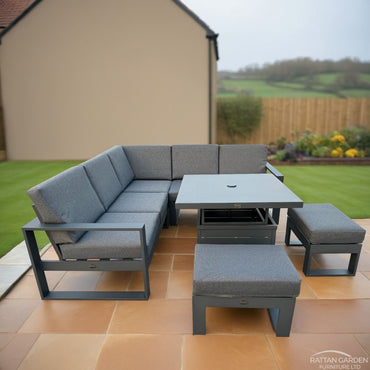 Zachary Corner Dining Set With Adjustable Table