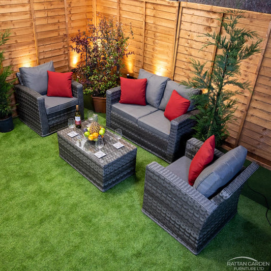 Serena Rhodes 4 Seat 3 Piece rattan Sofa Set