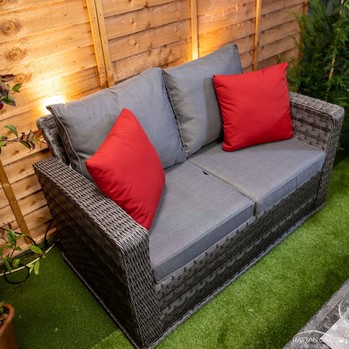 Serena Rhodes 4 Seat 3 Piece rattan Sofa Set