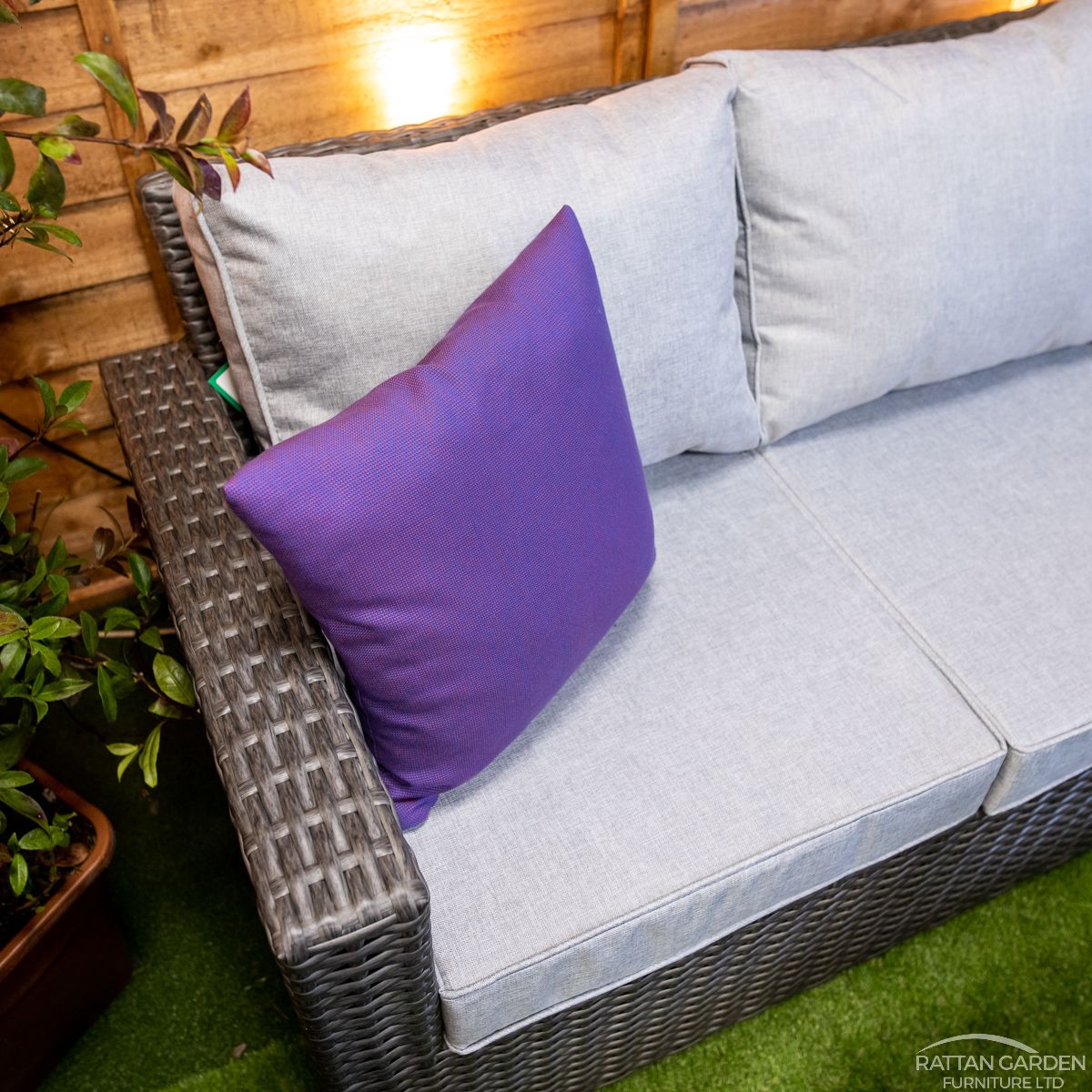 Rattan Platinum Rhodes 5 Seat 3 Piece Sofa Set