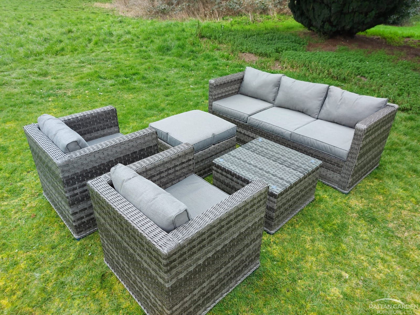 Rattan Serena Corfu 5 Seat 5 Piece Sofa Set