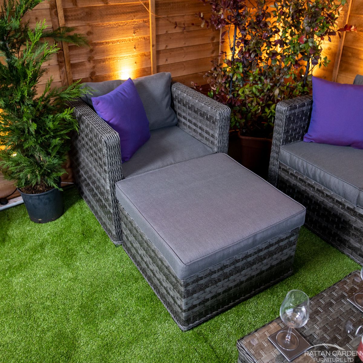 Rattan Serena Corfu 4 Seat 5 Piece Sofa Set