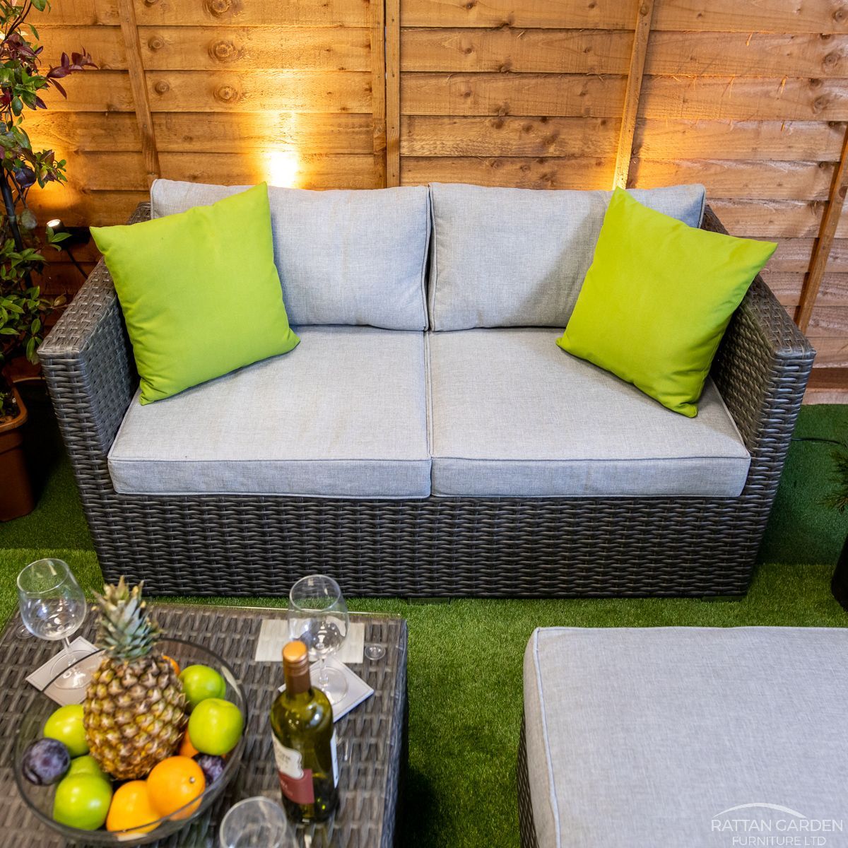 Rattan Platinum Corfu 4 Seat 5 Piece Sofa Set