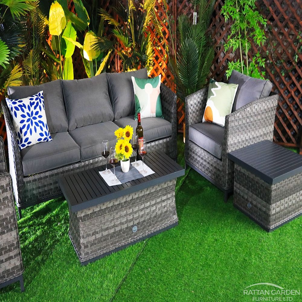 Monaco Serena Sofa Set With Aluminium Table Top
