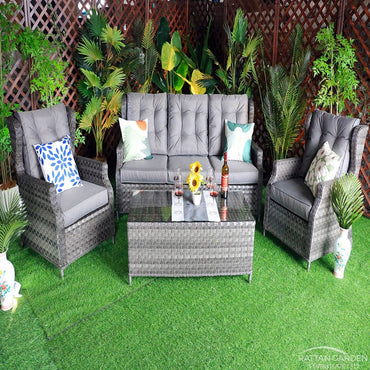 Serena Belgrade High Back Sofa Set with Coffee Table