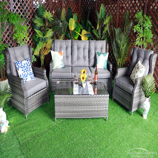 Serena Belgrade High Back Sofa Set with Coffee Table