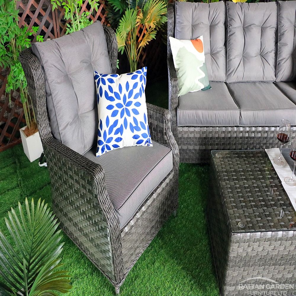 Serena Belgrade High Back Sofa Set with Coffee Table