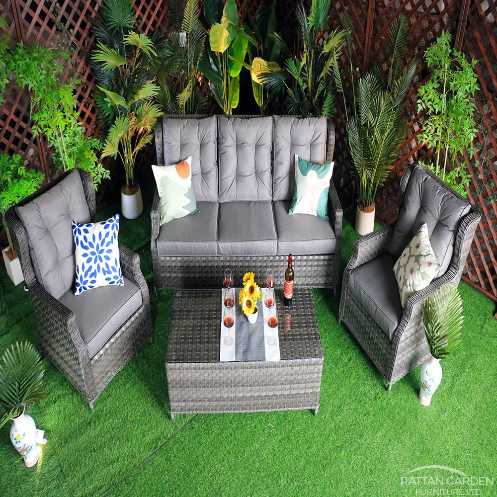 Serena Belgrade High Back Sofa Set with Coffee Table