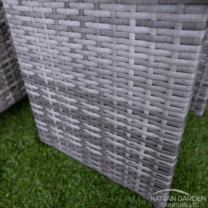 Rattan Champagne Deluxe Extra Wide Wheeled Lounger