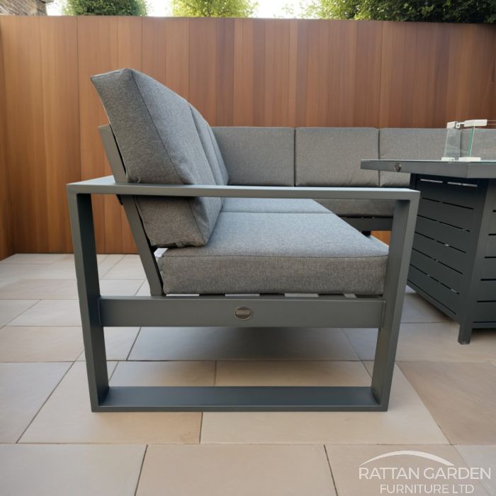 Aluminium Reuben Fire Pit Corner Sofa Set