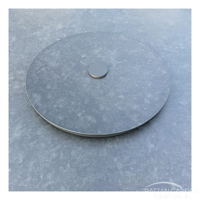 Aluminium SEBASTIAN 180cm 6 Seat Oval Dining Table Set INC Free Lazy Susan