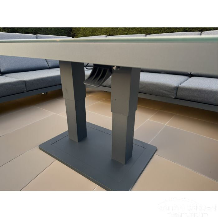Aluminium THEODORE Corner Sofa with Adjustable Table
