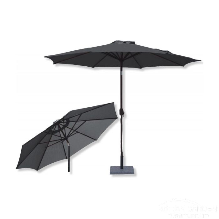 Shanghai 2.7m Round Crank Parasol in Grey