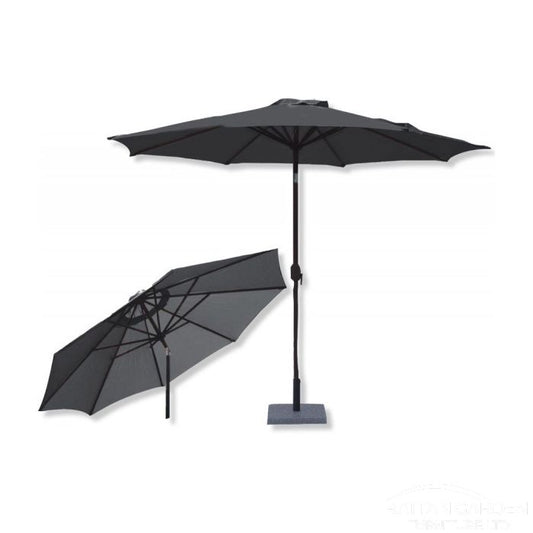 Shanghai 3m Round Crank Parasol In Grey
