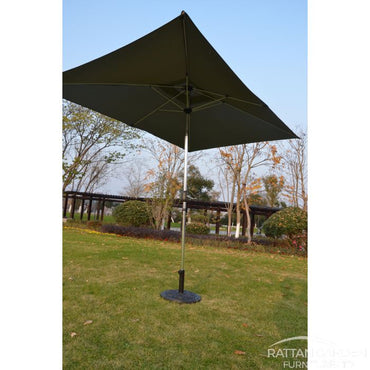 Perth 3m x 2m Rectangular Crank Parasol in Grey