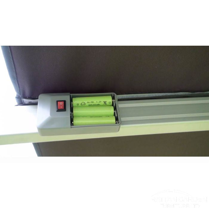 Deluxe 3m Square LED Cantilever Parasol In Grey