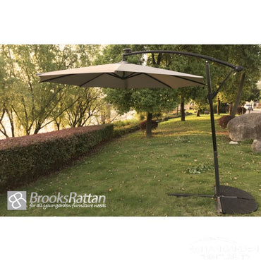 Dalston 3m LED Strip Light Cantilever Parasol In Cream