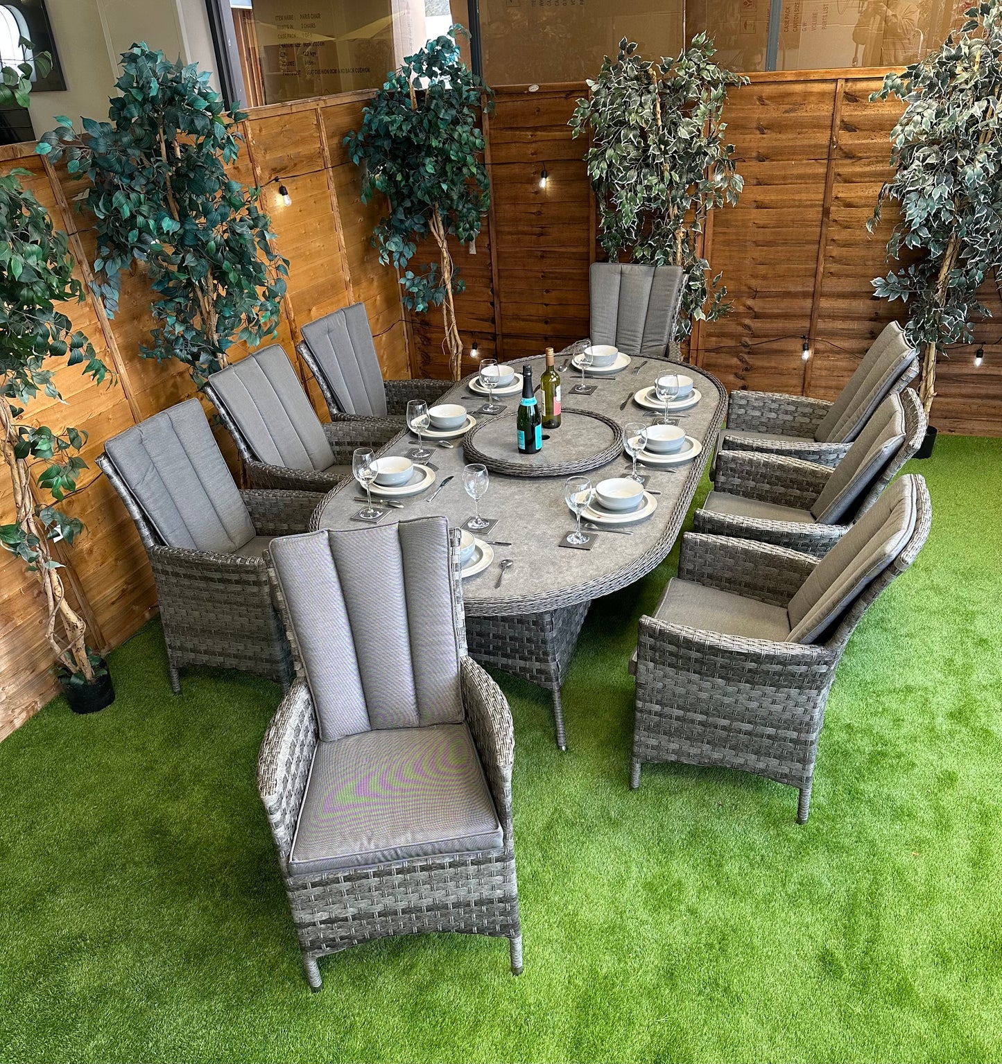 Rattan Serena Atlanta 8 Seater Oval Dining Set