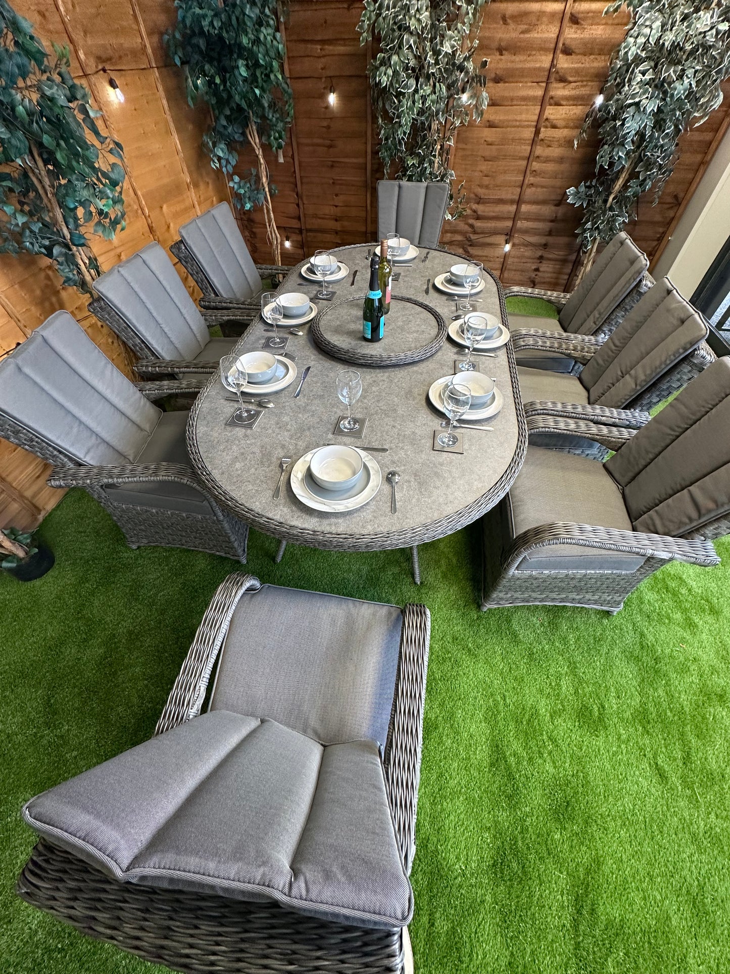 Rattan Serena Tokyo 8 Seater Oval Dining Set