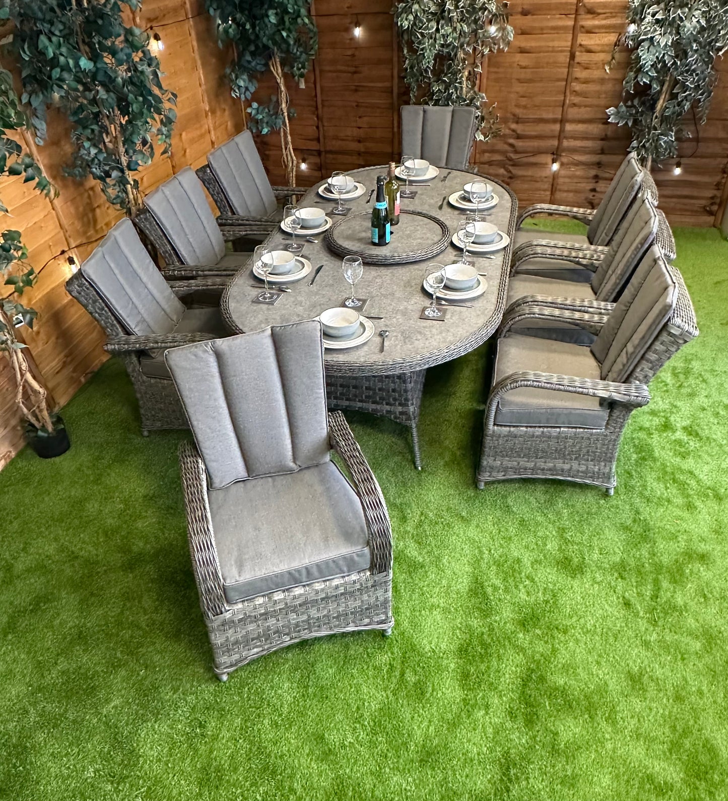 Rattan Serena Tokyo 8 Seater Oval Dining Set