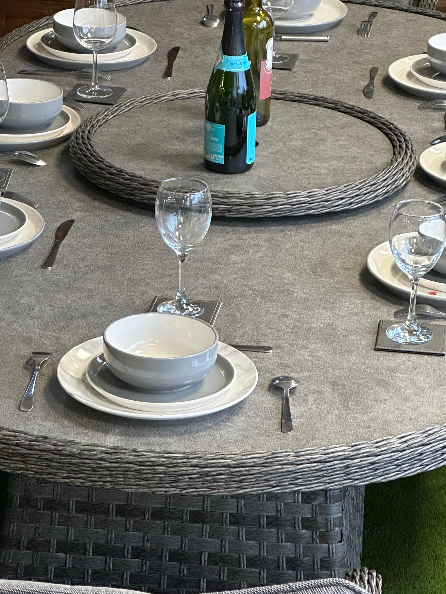 Serena Rattan Vienna 8 Seater Oval Dining Set