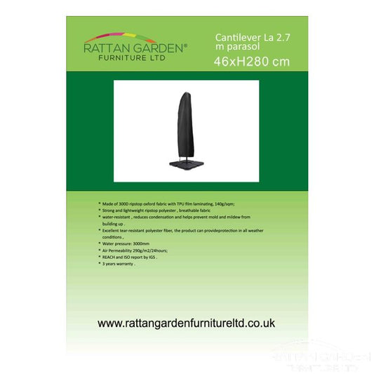 Deluxe Rain Cover for Standard Cantilever Parasol