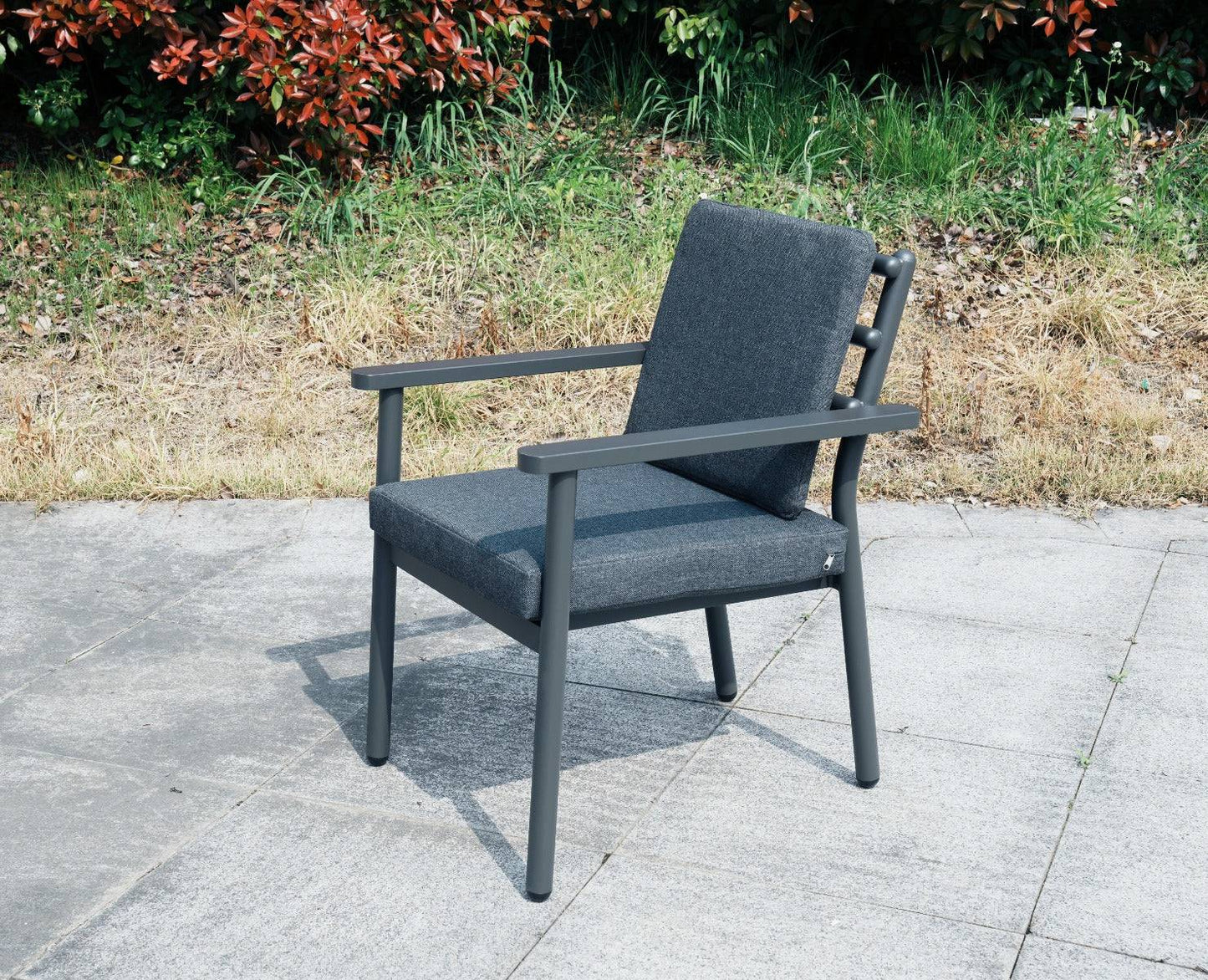 Aluminium 6 Seater Rectangular Dining Table Set