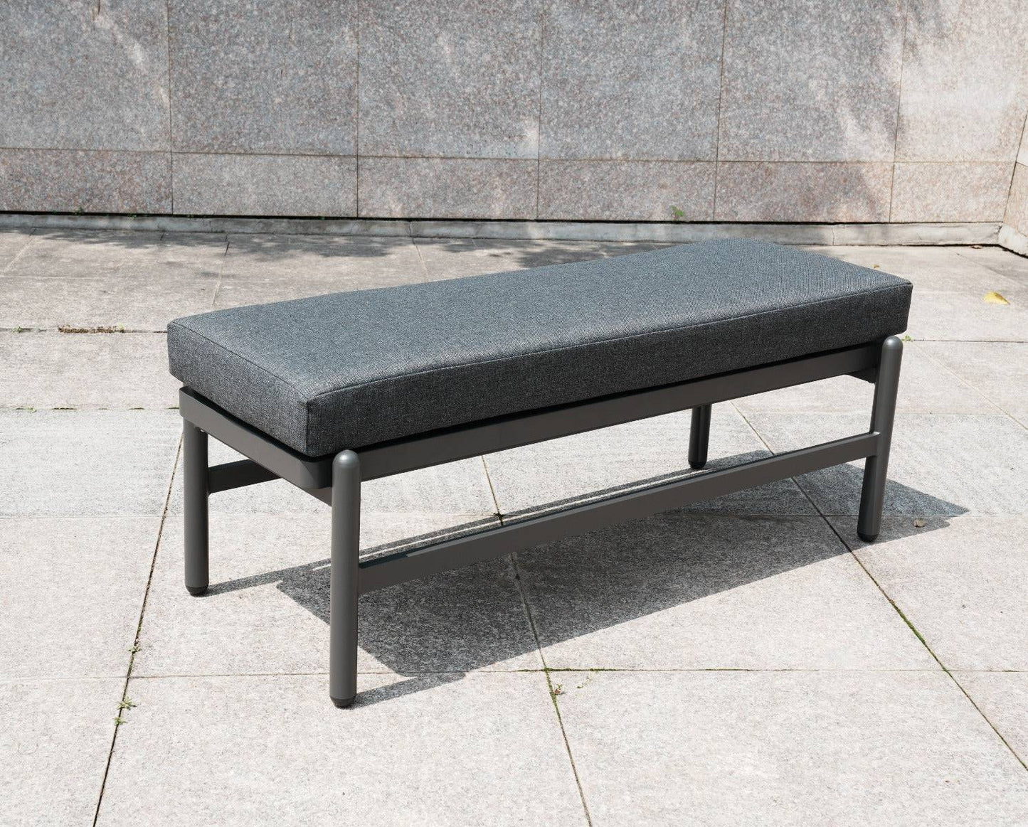 Aluminium Corner Dining Set with Grey Rising Table