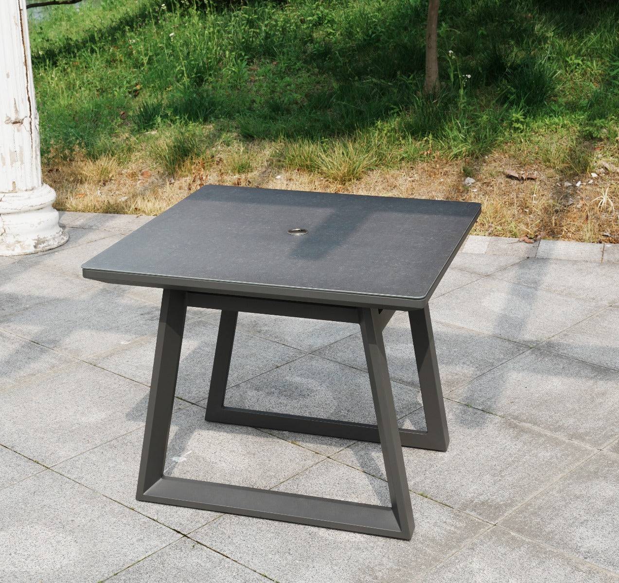Aluminium Square Dining Table for 4