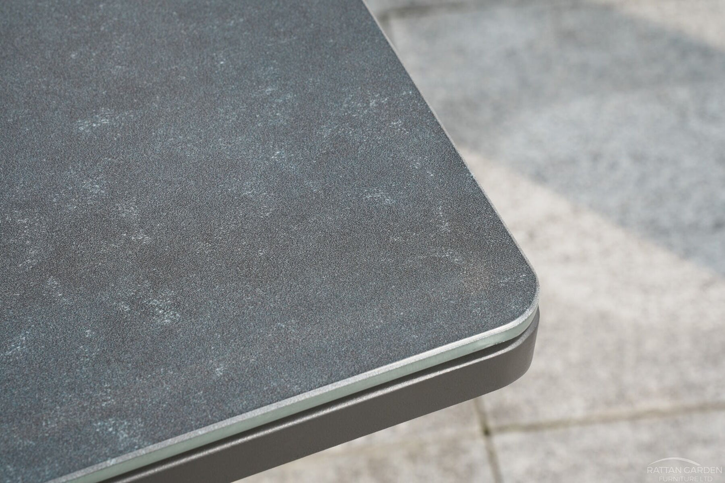 Brabazon 8 Seat Dining Set Aluminium Grey Table Top