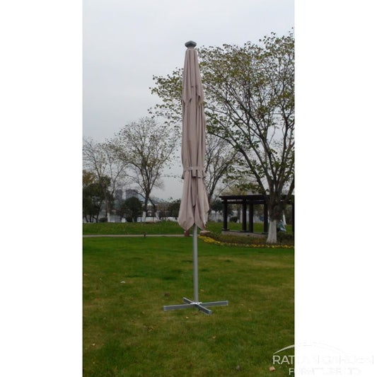 The Ultra 4m x 4m Square LED Fully Remote Parasol in Cream