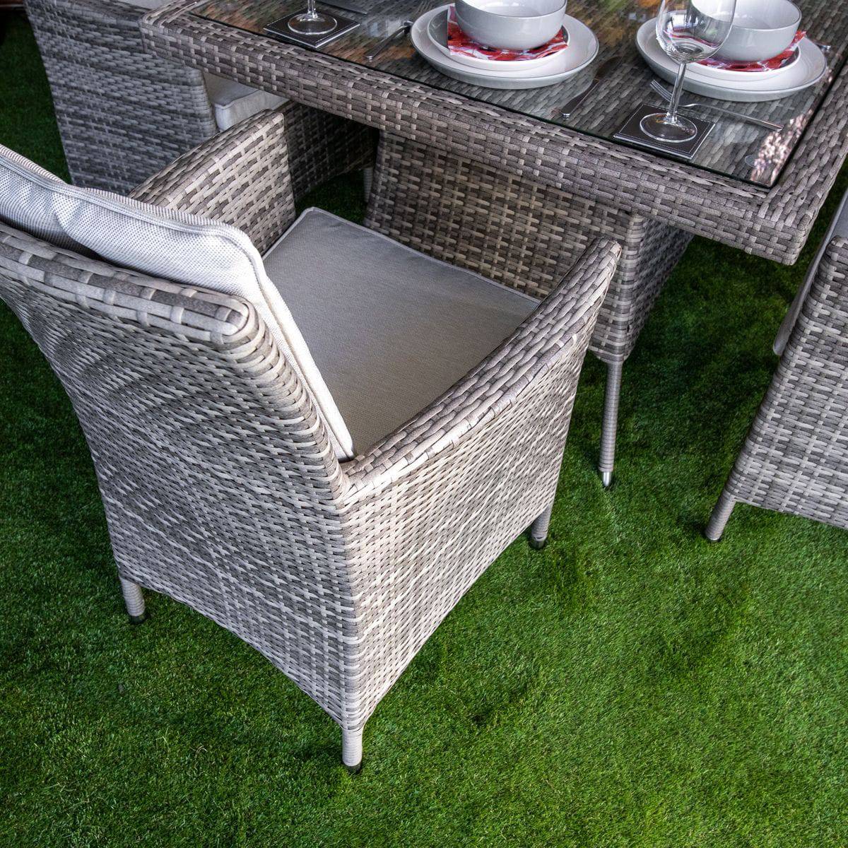 Champagne Atlanta Rectangular 6 Seater Garden Dining Set
