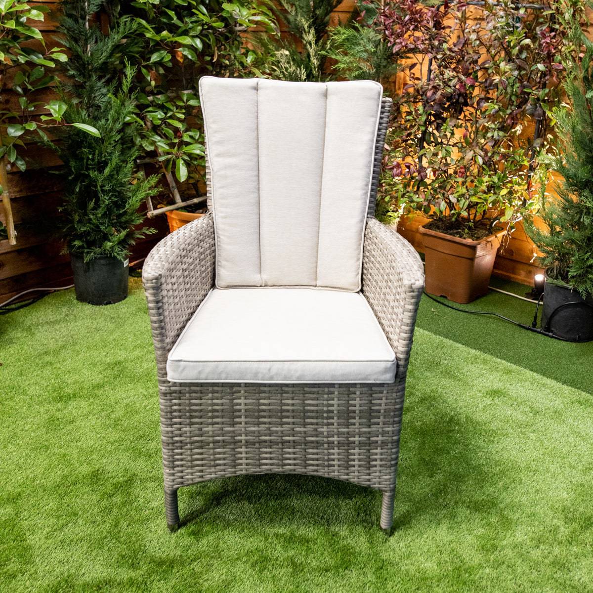 Champagne Atlanta Square 4 Seater Garden Dining Set