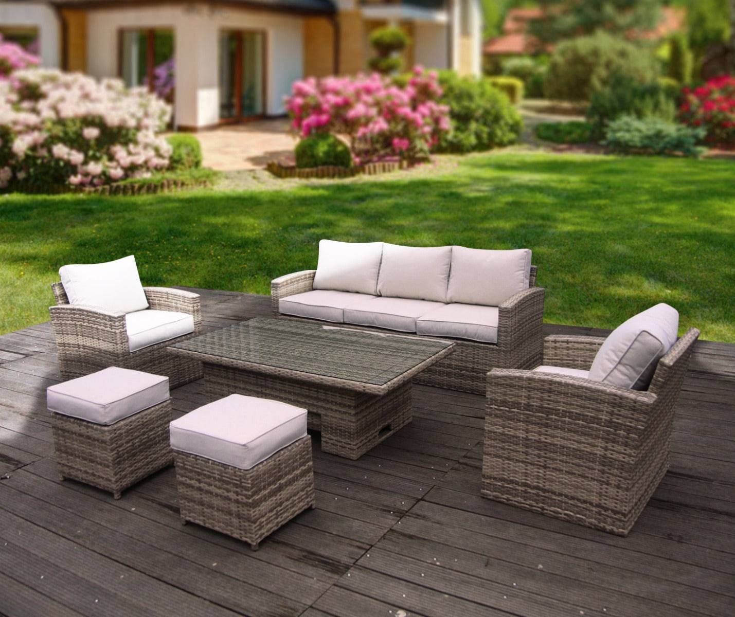 Champagne Chichester Rising Table Sofa Set