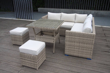 Champagne Exeter Corner Dining Table Set