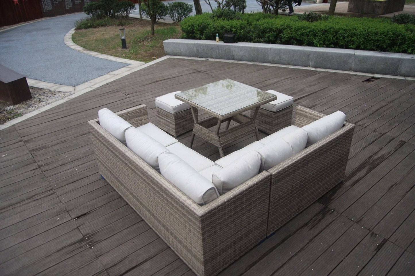 Champagne Exeter Corner Dining Table Set
