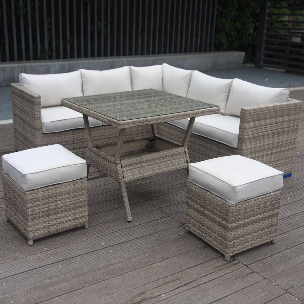 Champagne Exeter Corner Dining Table Set