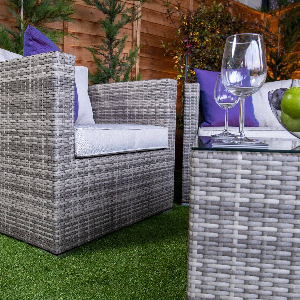 Champagne Athens 5 Piece Platinum Sofa Set