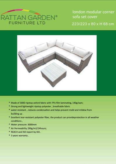 Deluxe Rain Cover for Mayfair Modular Corner Sofa