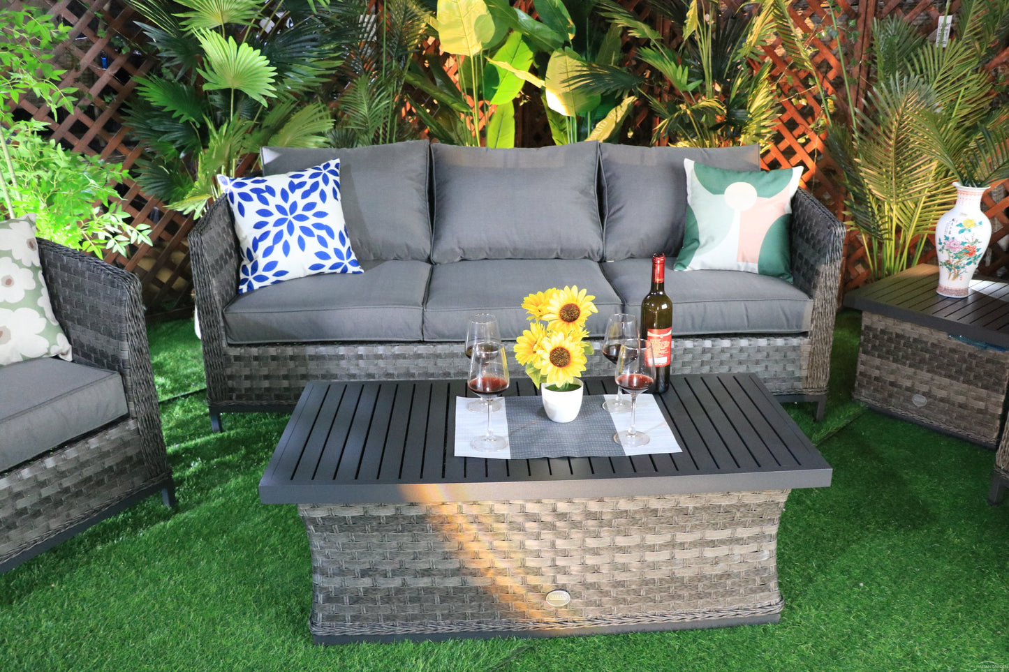 Monaco Serena Sofa Set With Aluminium Table Top