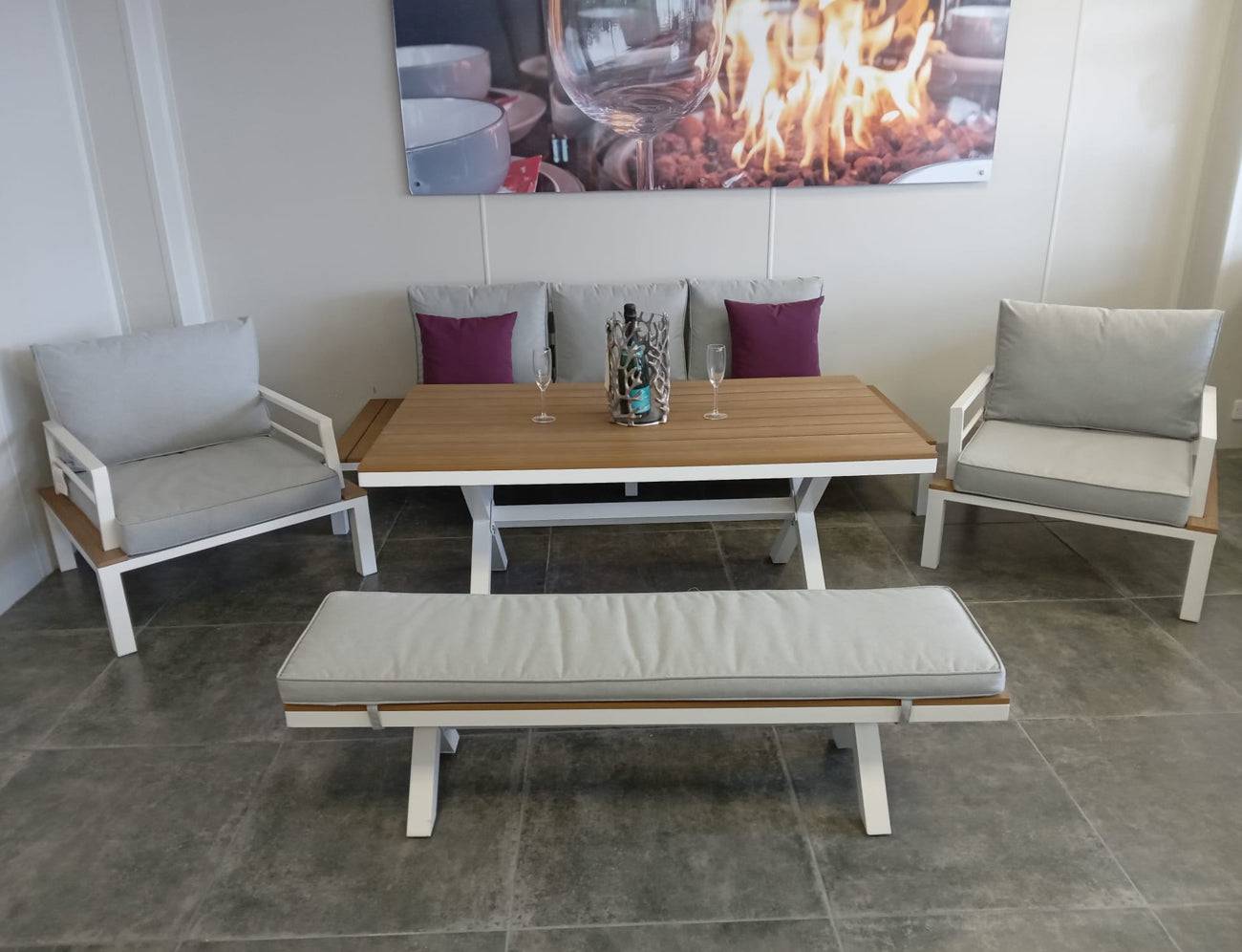 Java Aluminium Dining Set