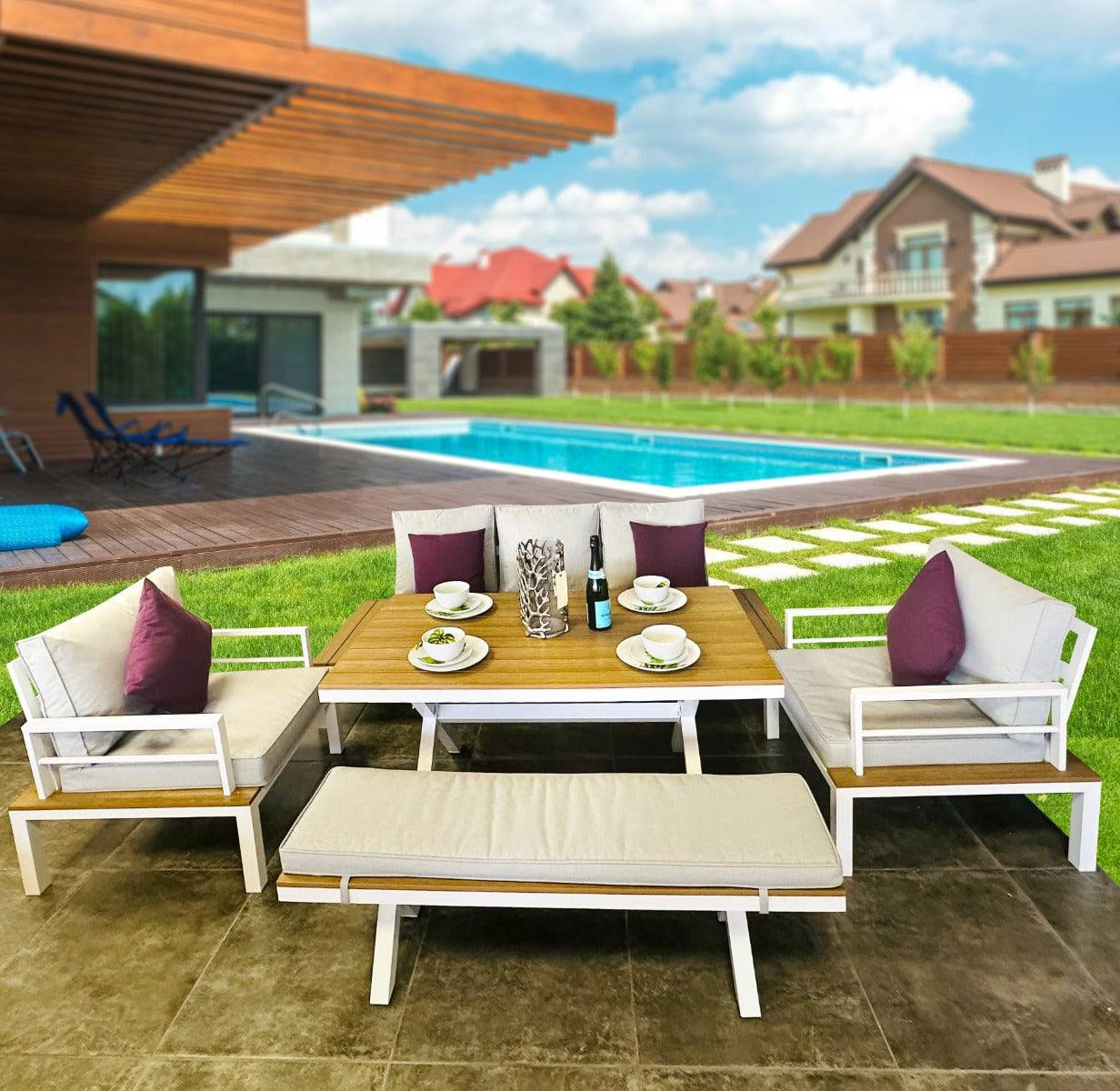 Java Aluminium Dining Set