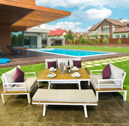 Java Aluminium Dining Set